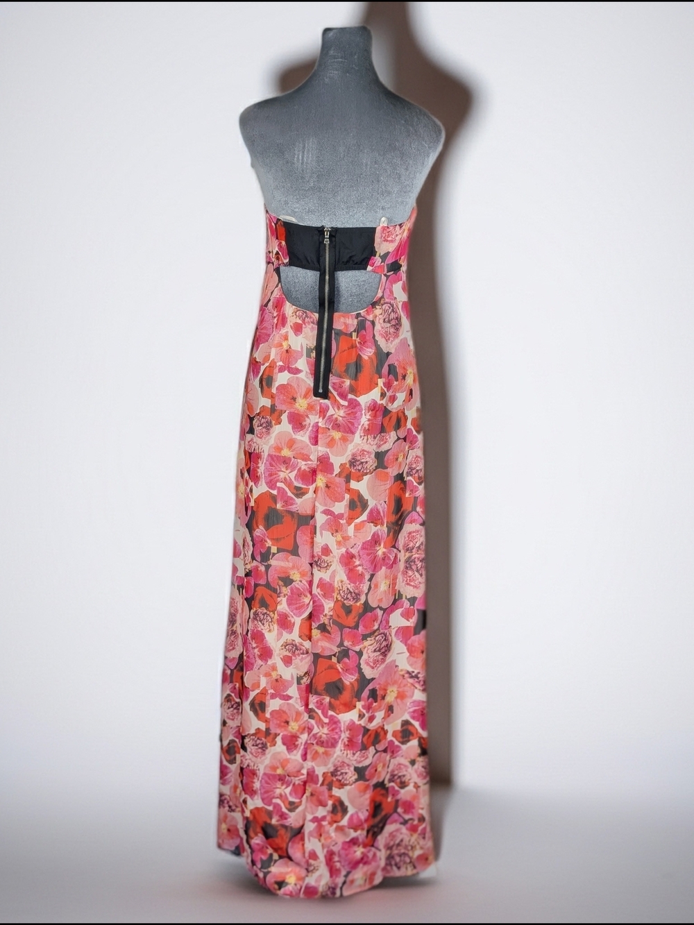 Sam Edelman Strapless Floral Maxi Dress in Pink and Red - Picture 3 of 11